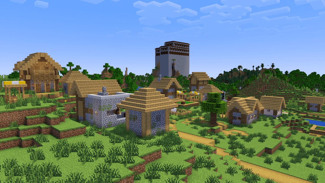 Seed 16: Ruined Portal Village Near Tall Mansion