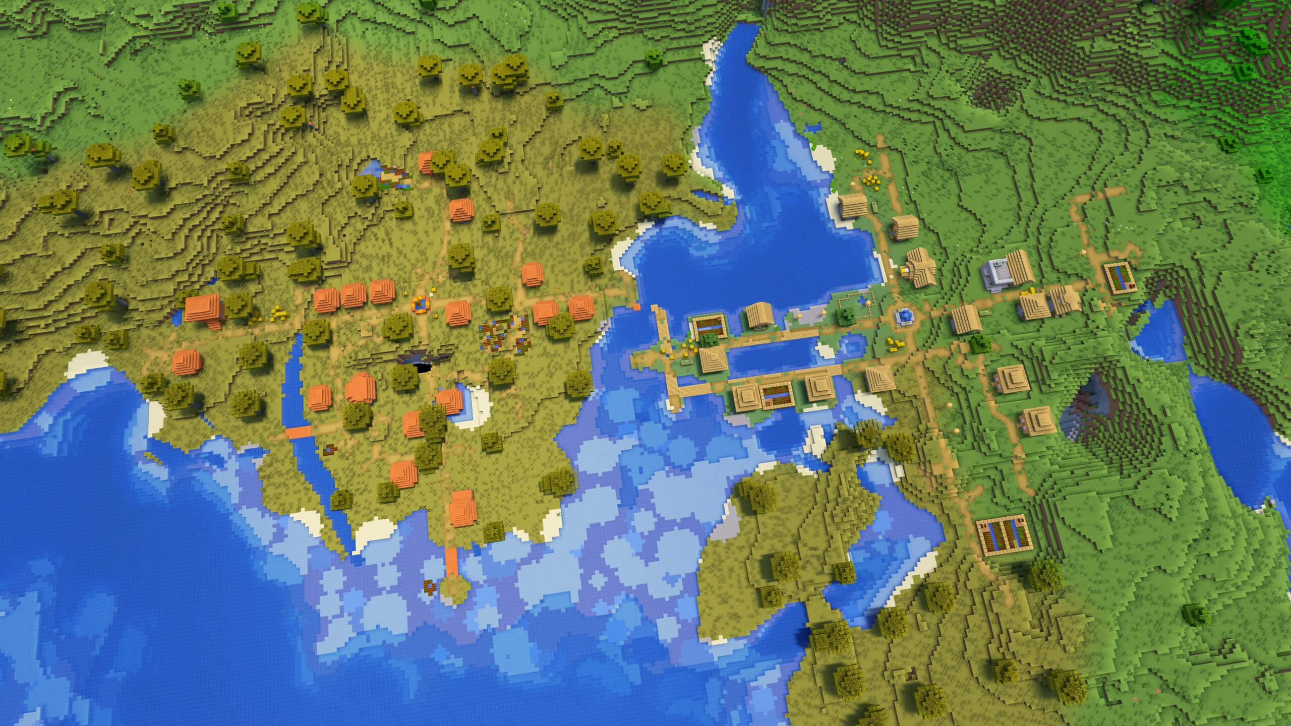 Seed 103: Savanna and Plains Double Village