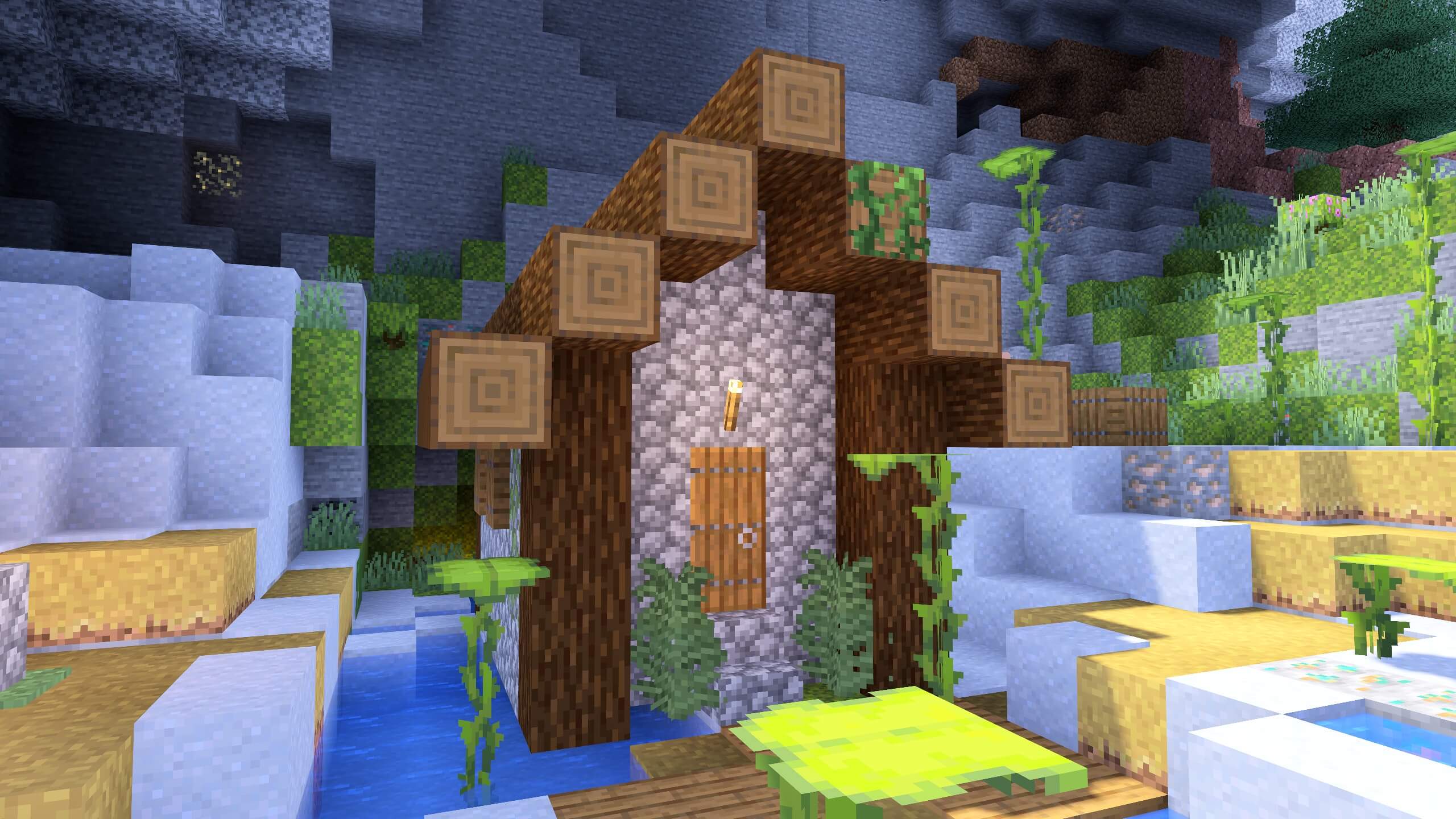 Seed 146: Lush Cave Village