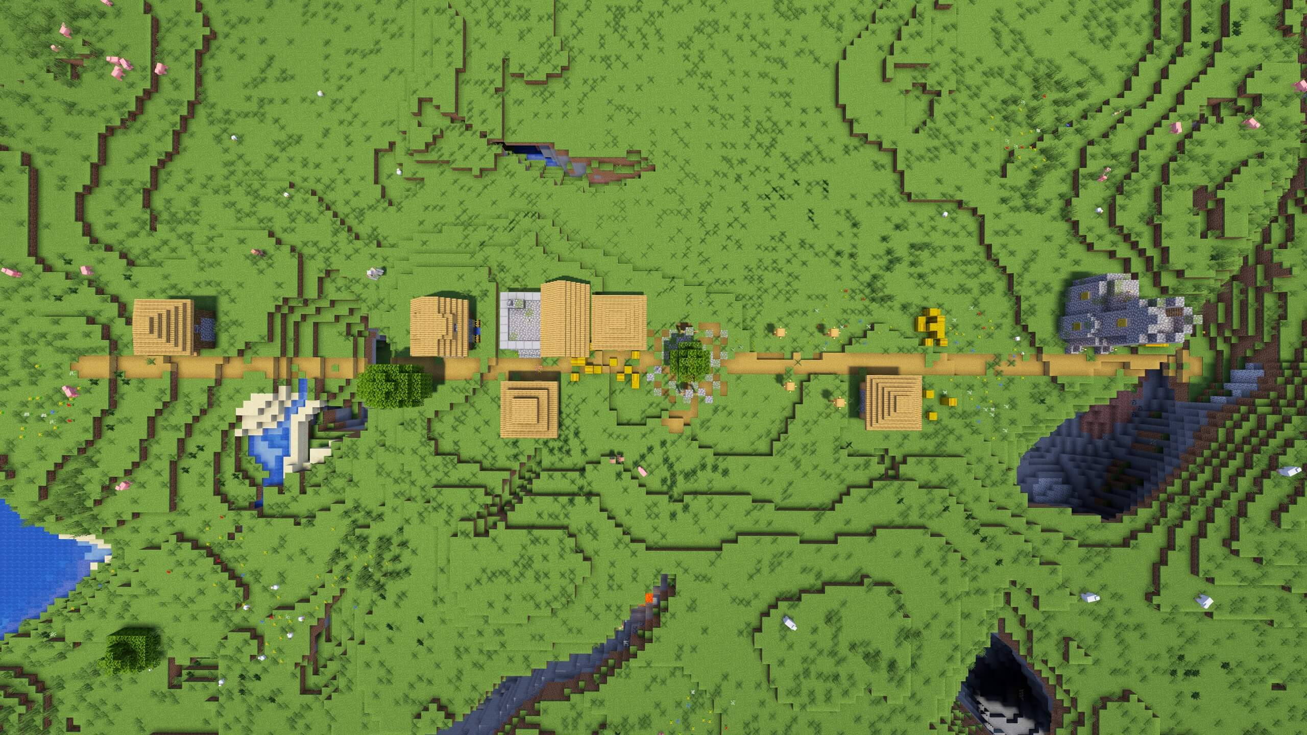 Seed 147: Straight Path Village