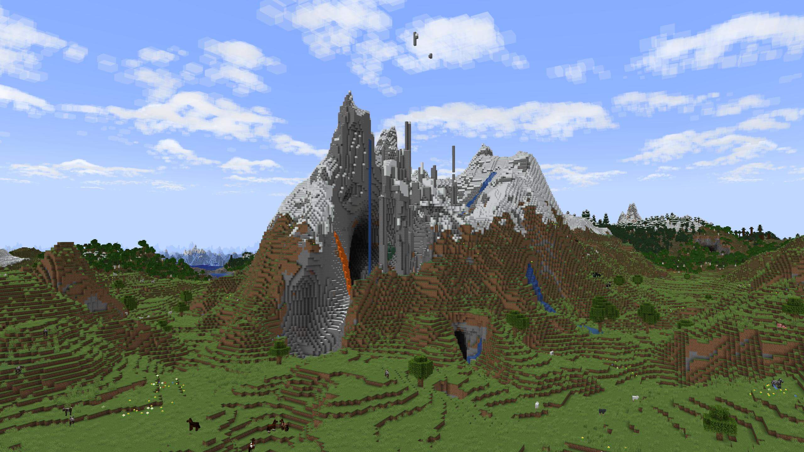 Seed 21: Deep Dark Mountain and Villages
