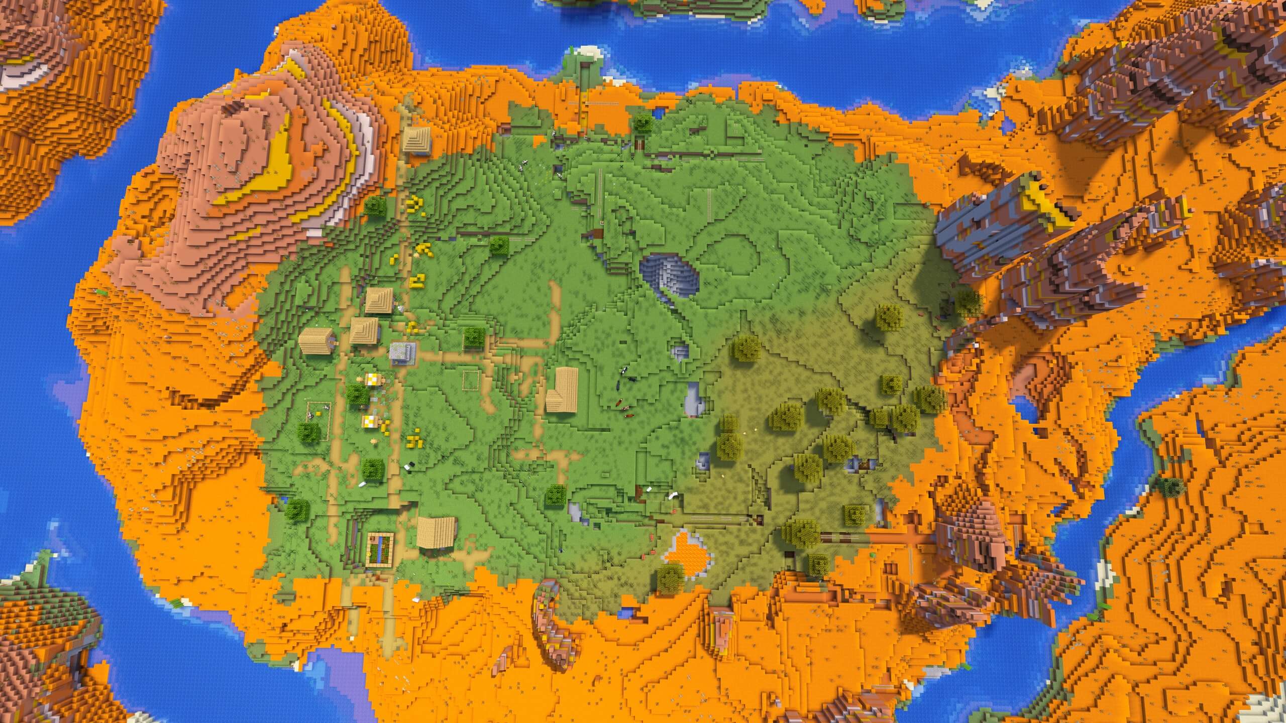 Seed 22: Plains Village Surrounded By Mesa