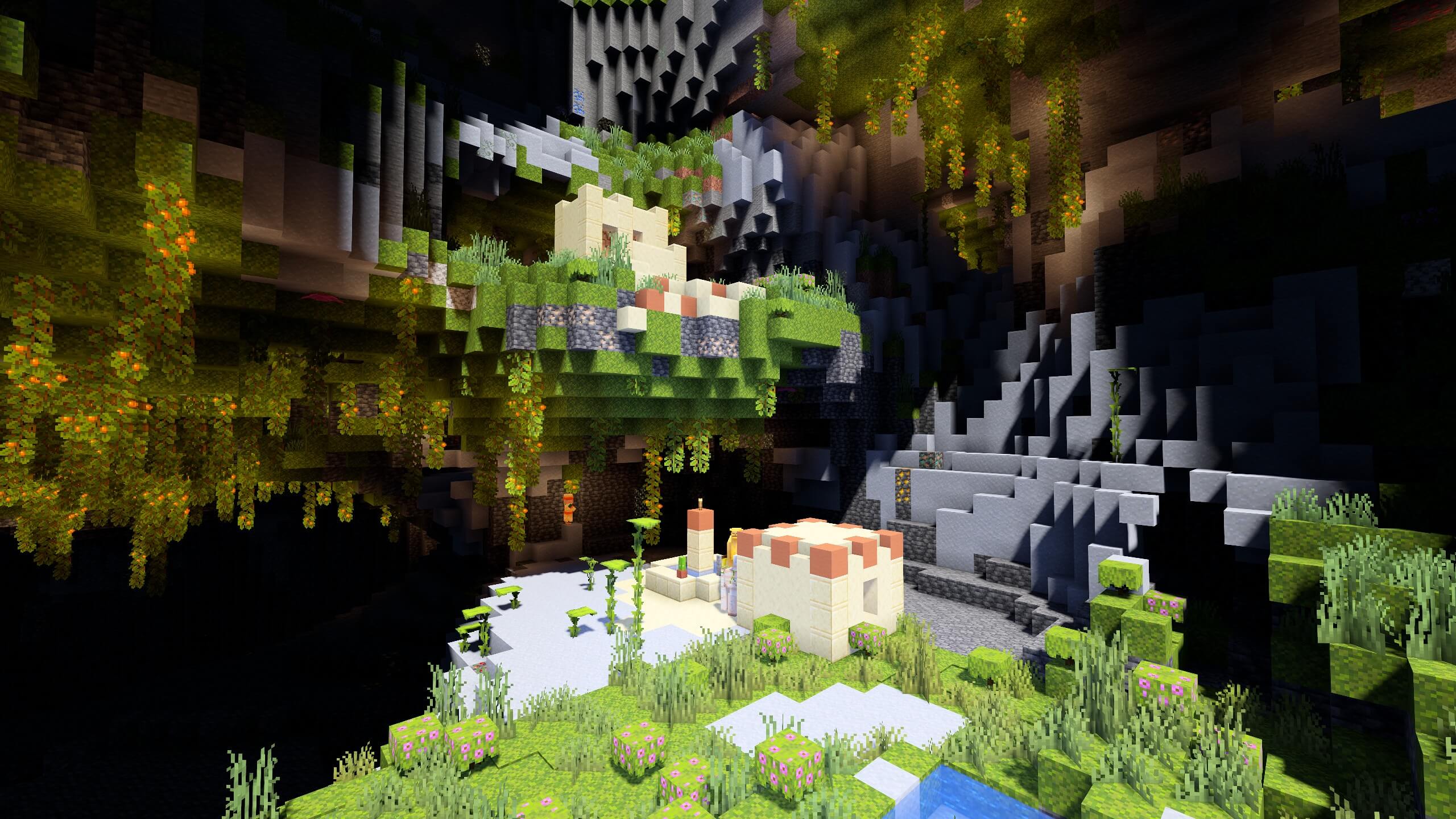 Seed 24: Lush Cave Village