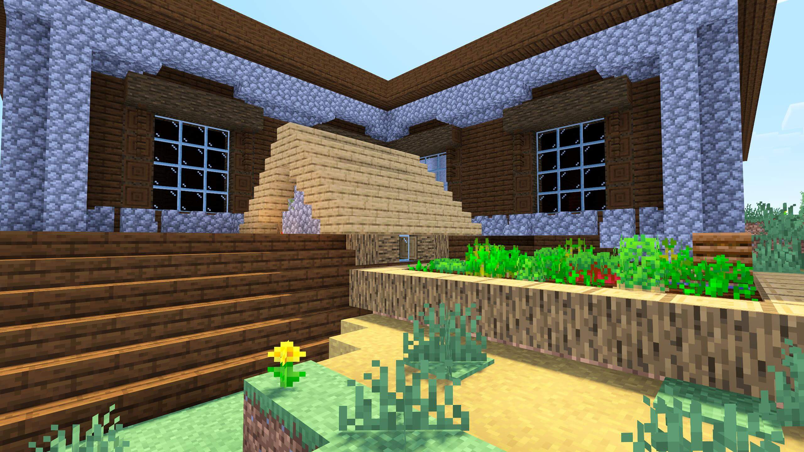 Seed 30: Cave Village Inside Mansion