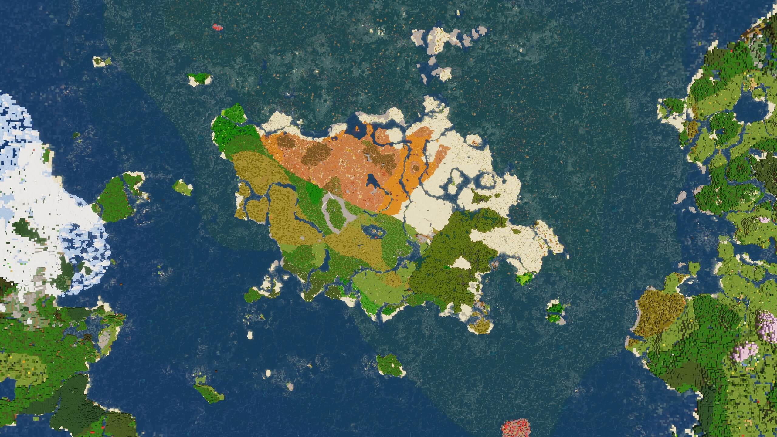 Seed 33: Warm Continent Island