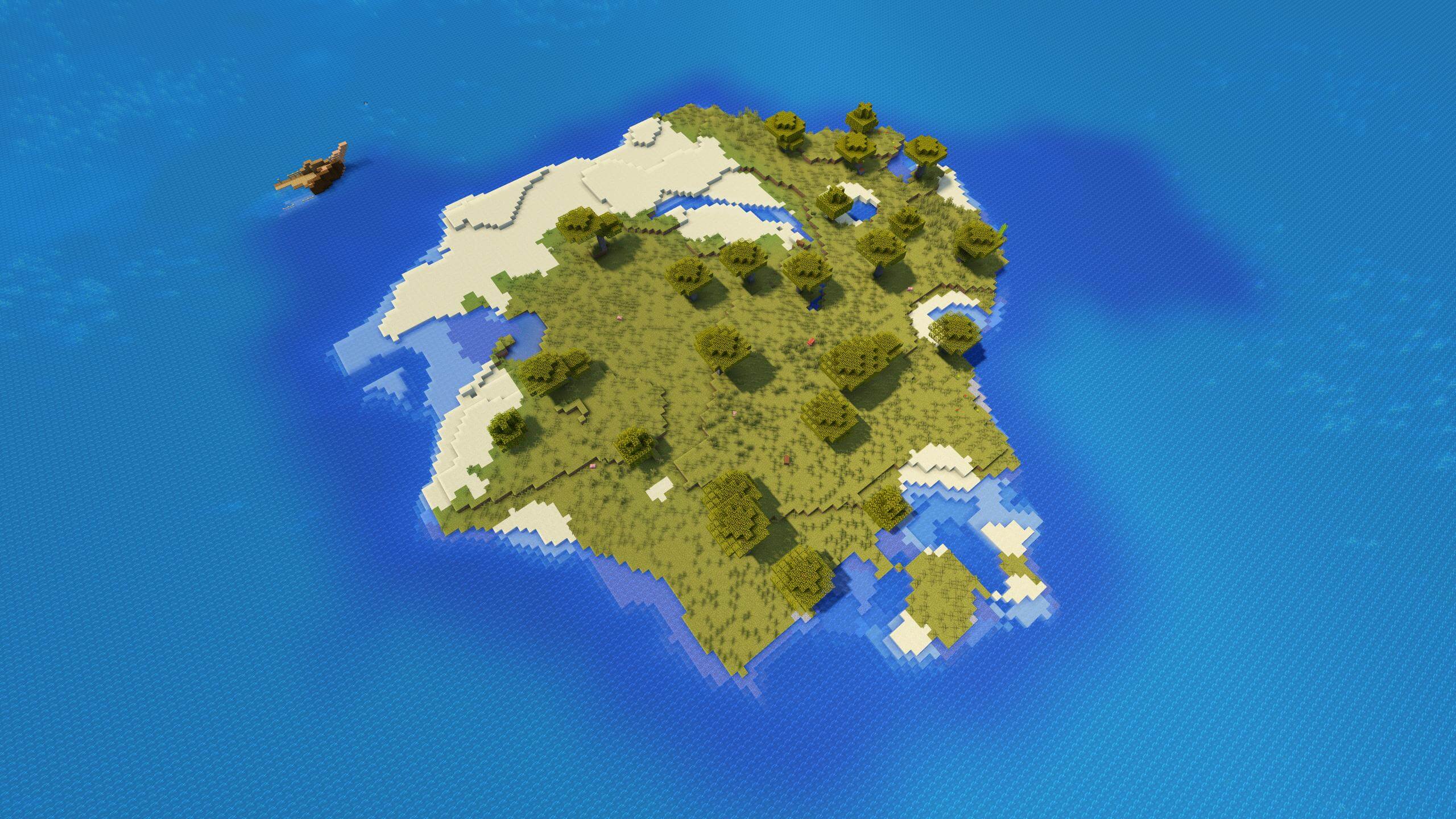 Seed 36: Flat Savanna Island