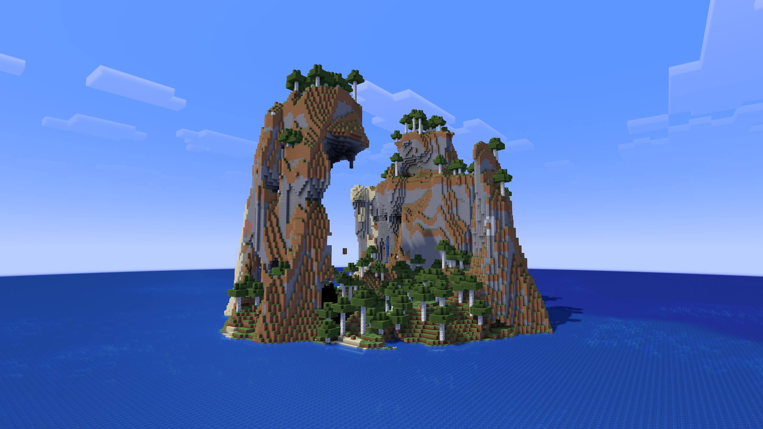 Seed 4: Windswept Birch Forest Island