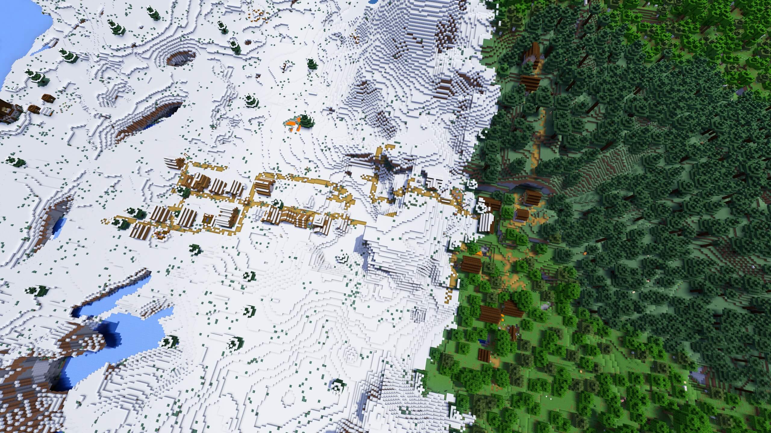Seed 57: Spruce and Snowy Double Village