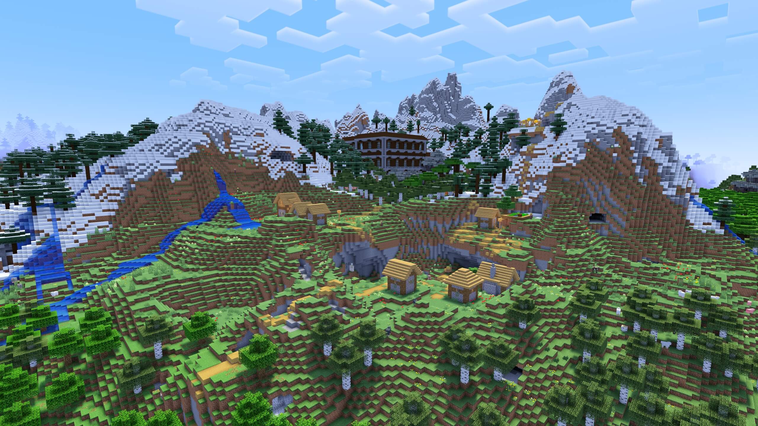 Seed 61: Mansion Village Mountains