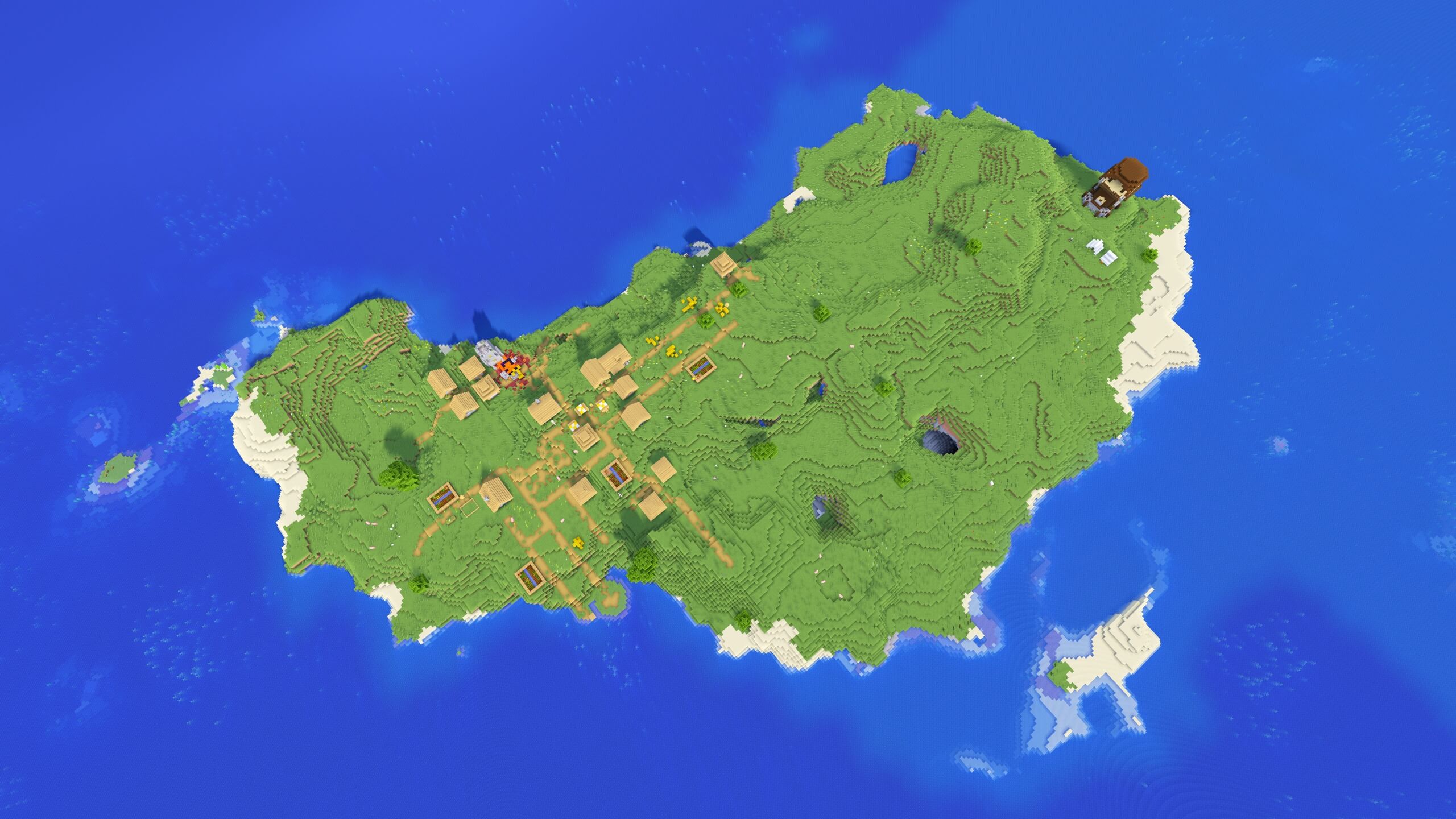 Seed 72: Village and Pillage Island