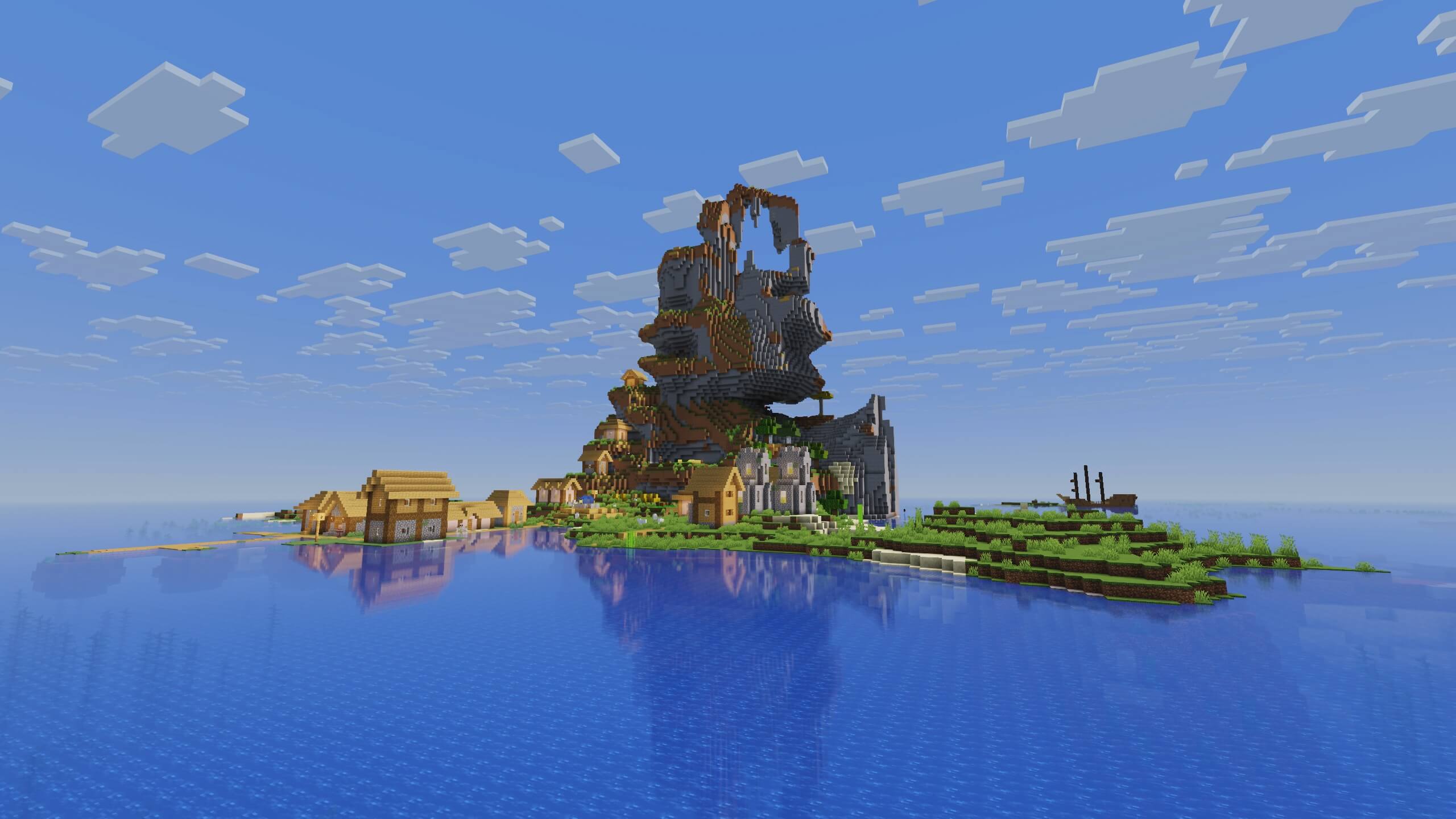Seed 74: Windswept Village Island