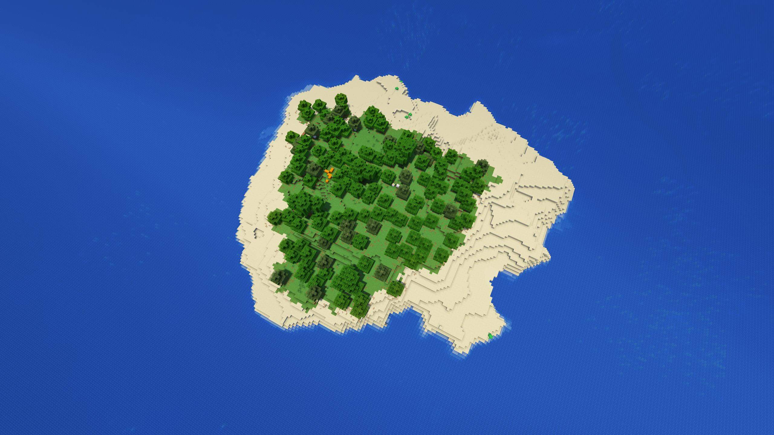 Seed 86: Forest and Beach Island