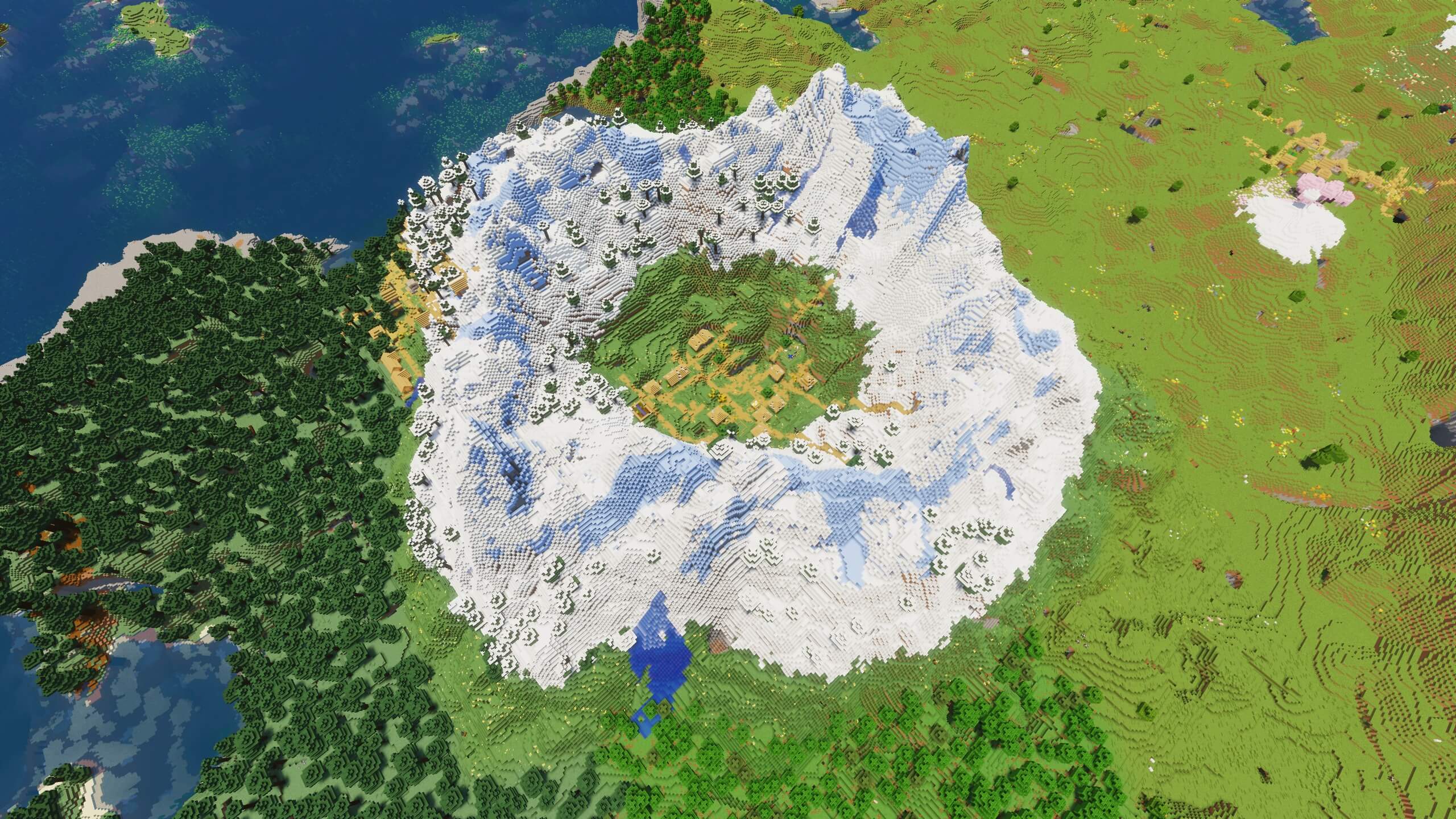 Seed 99: Abandoned Mountain Circle Village